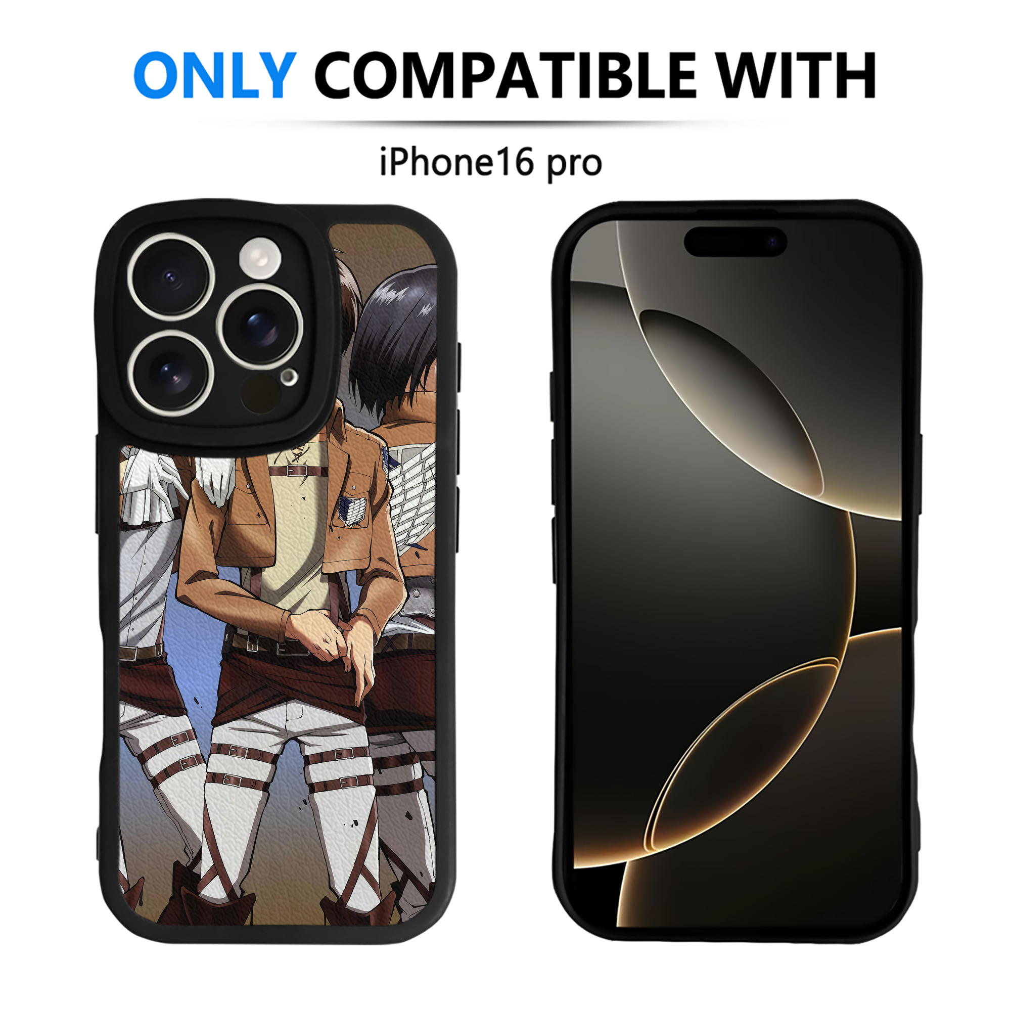 （画像用） 進撃の巨人 Attack on Titan 【iPhone 16シリーズ対応】シリコンスマホケース（レザー調） 材質：シリコン